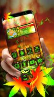 3D Rasta Weed Theme Cartaz