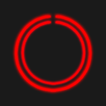 Red C-Circle Neon Clock