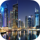 Dubai Night Live Wallpaper icône