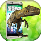 Real Dinosaur on screen – Dinosaurs in phone Joke ไอคอน