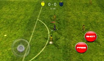 futebol em 3D jogo real imagem de tela 3