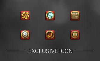 Red Metal Ancient Icon Pack Glory Game King capture d'écran 2