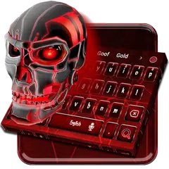 Red Neon Skull Keyboard Theme APK download