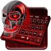 ”Red Neon Skull Keyboard Theme