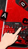 紅色和黑色的耐克鍵盤主題 海报