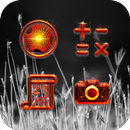 Red Burning Metal Icon Pack aplikacja