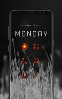 Red Burning Metal Icon Pack Affiche