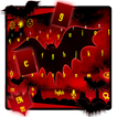 red bat keyboard horror dark night castle