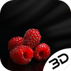 Red Berry Raspberry Sweet Frutti Live 3D Wallpaper icône