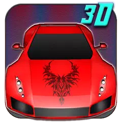 Kühle rote Sport-Auto-3D