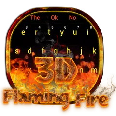 3D Red Flaming Fire Keyboard APK download