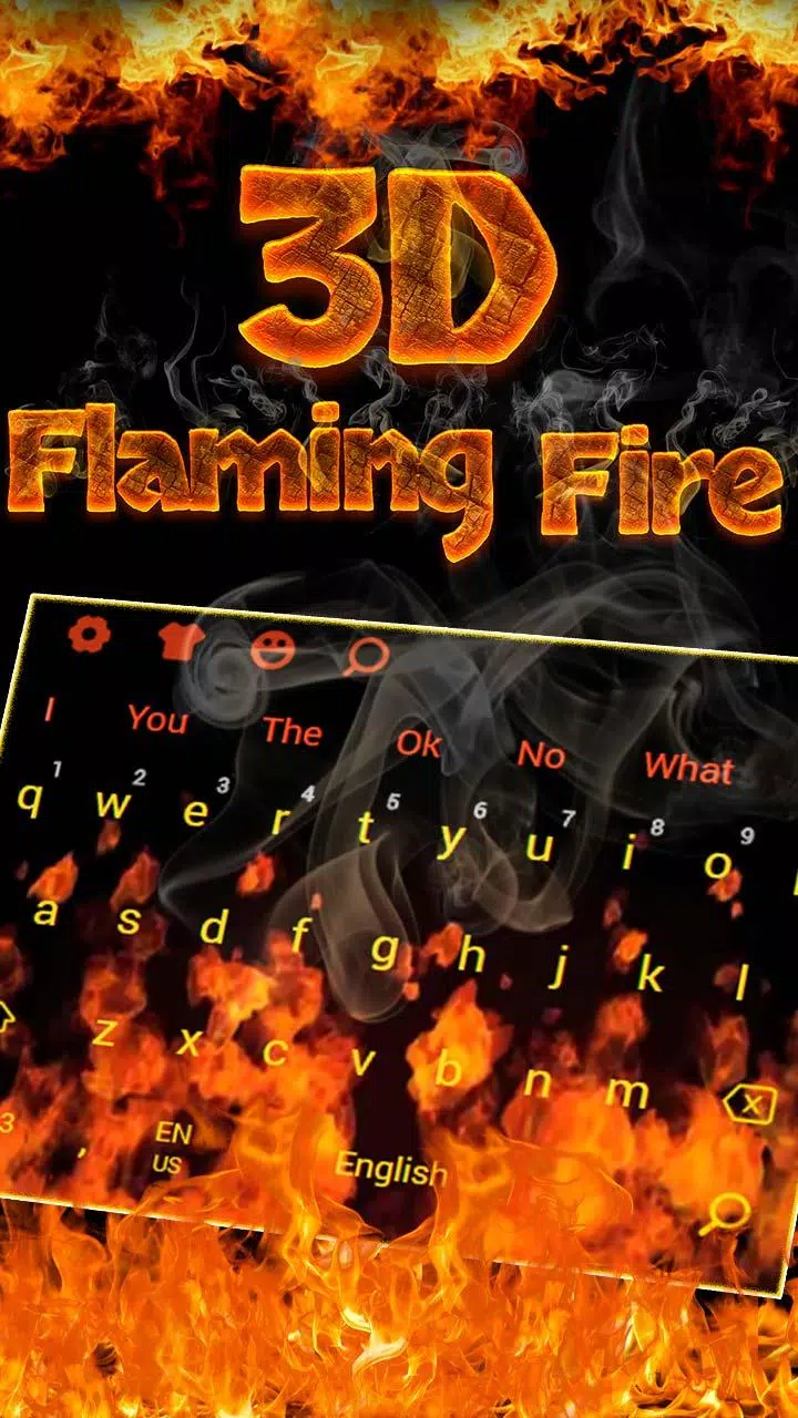 Descarga de APK de 3D teclado de fuego rojo llameante para Android