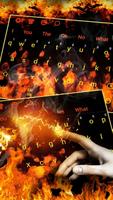 3D Red Flaming Fire Keyboard syot layar 1