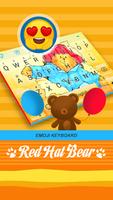 Red Hat Bear Theme&Emoji Keyboard पोस्टर