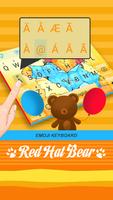 Red Hat Bear Theme&Emoji Keyboard screenshot 1