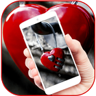 Красное сердце любовь тема иконка
