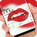 Tema keyboard Kiss merah APK