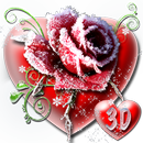 3D Ice Rose Thème d&#39;amour APK