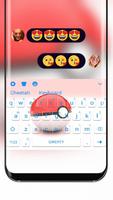 Clavier rouge Pokemon Elf Ball Affiche