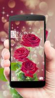 Red rose dream bubble theme पोस्टर