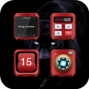 Red Steel Metal Tough Icon Pack-Realism Style APK