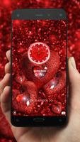 red heart love shining theme Screenshot 1