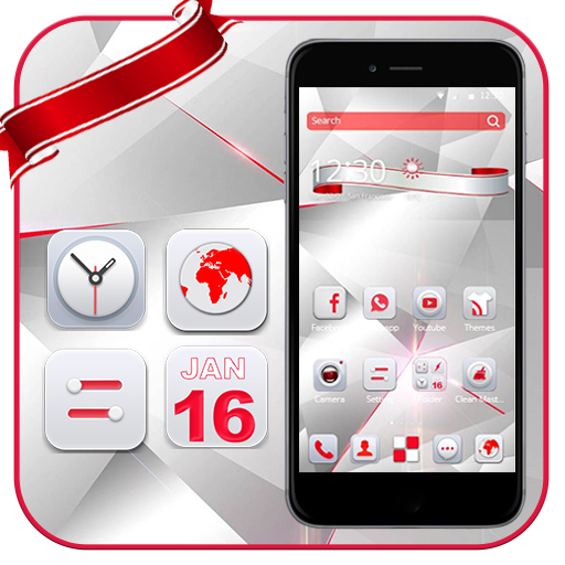 Tema da tecnologia Red White