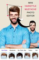 Men Photo Editor : Hair Style, Mustache, Abs Ekran Görüntüsü 2