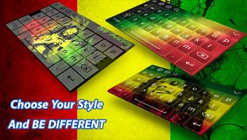 Reggae Rasta Keyboard Theme 3D Affiche
