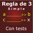 Regla de tres  con Voz, ejemplos tests ejercicios APK