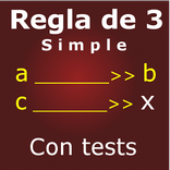 Regla de tres  con Voz, ejemplos tests ejercicios