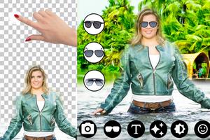 Woman Sunglasses Photo Editor الملصق