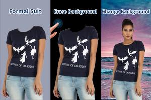 Girl T-Shirt Photo Suit Editor Affiche