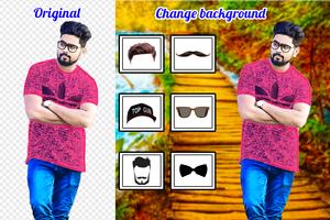 Man Hair Mustache Beard Photo Editor Affiche