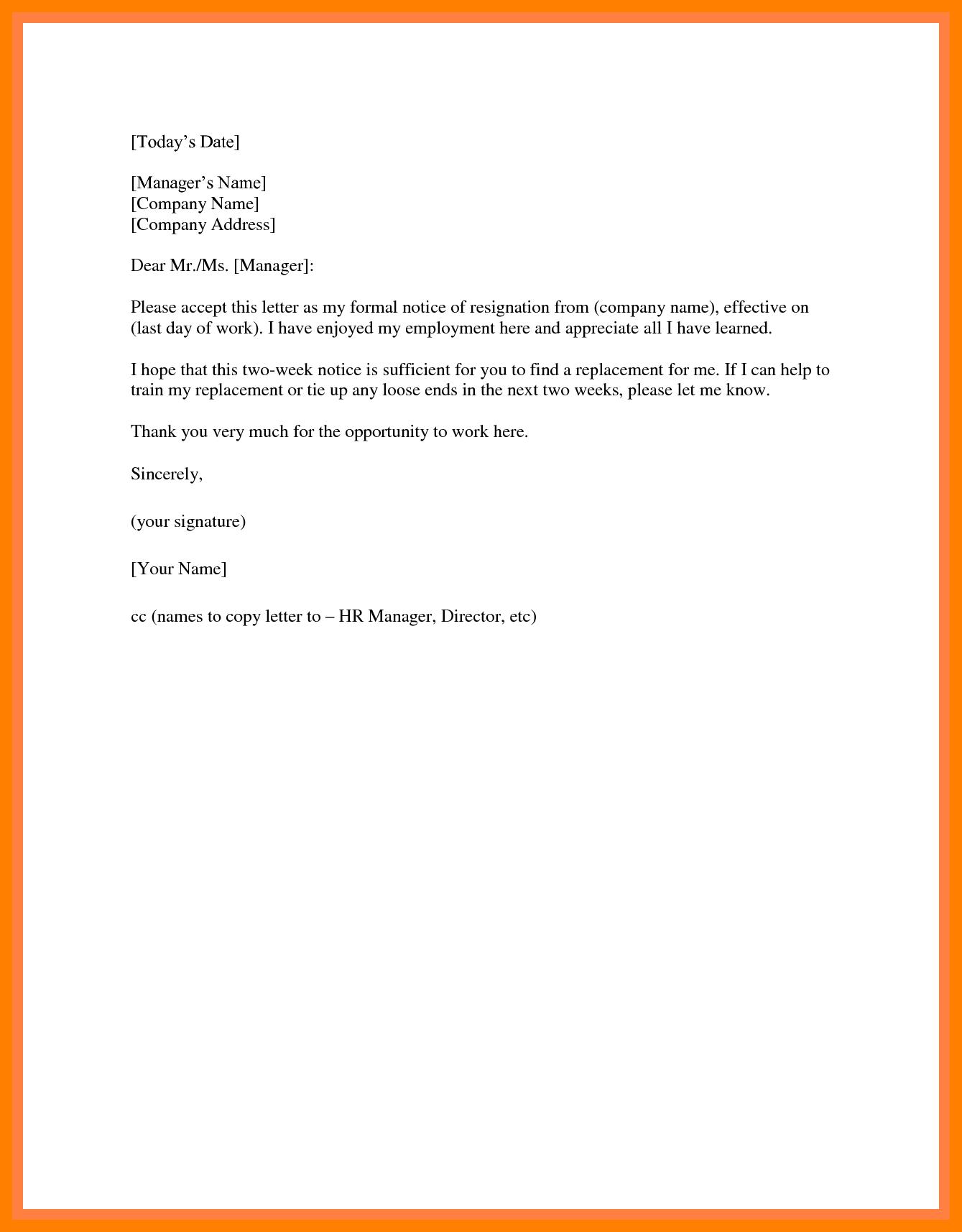 Resignation Letter Formats 16 for Android - APK Download