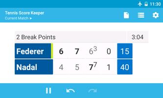 برنامه‌نما Tennis Score Keeper عکس از صفحه