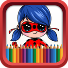 Coloring pages for Ladybug-icoon
