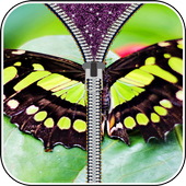 Butterfly Zipper Lock Screen icon