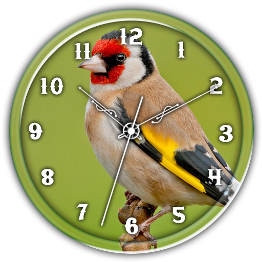 American Gold Finch Clock LWP