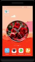 Red Rose Clock Live Wallpaper 스크린샷 1