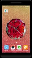 Red Rose Clock Live Wallpaper 스크린샷 2