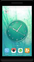 Teal Clock Live Wallpaper imagem de tela 1