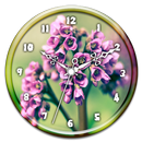 Violet Flower Clock Live WP APK