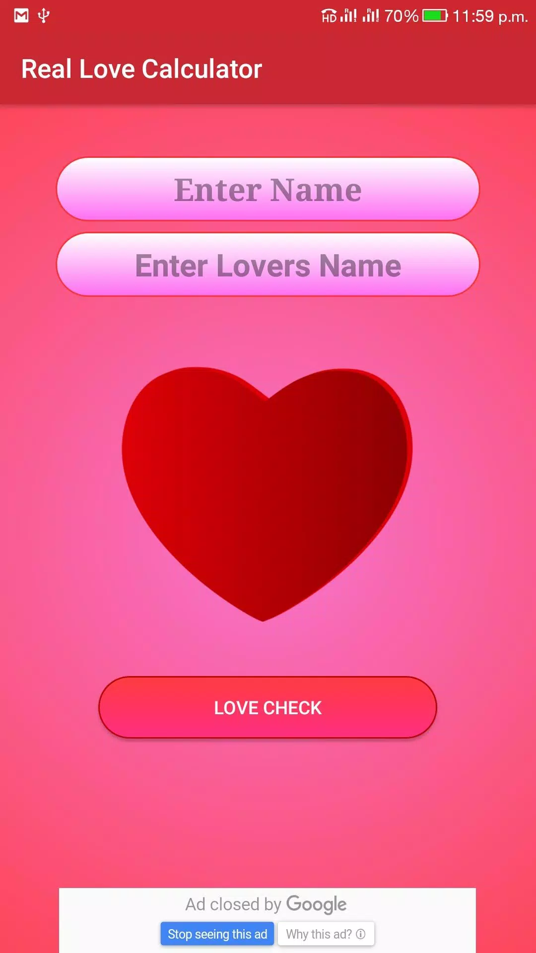 Real Love Test Calculator::Appstore for Android