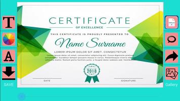 برنامه‌نما Certificate Maker Pro &  Create Certificate عکس از صفحه
