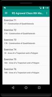 RS Aggarwal Class 8 Math Solution - offline screenshot 1