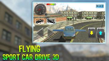 Flying Sport Car Drive 3D پوسٹر