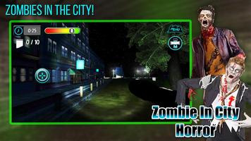 Zombie In City Horror-poster