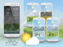 Cartoon Weather Live Wallpaper ポスター