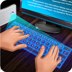 Hologram Keyboard-Witz Zeichen